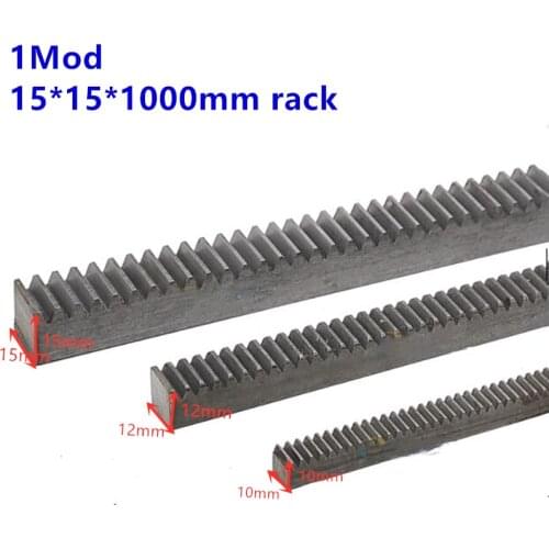 1pc 1M 1Mod 15*15*1000mm 1module Gear rack Precision cnc rack straight teeth Toothed rack