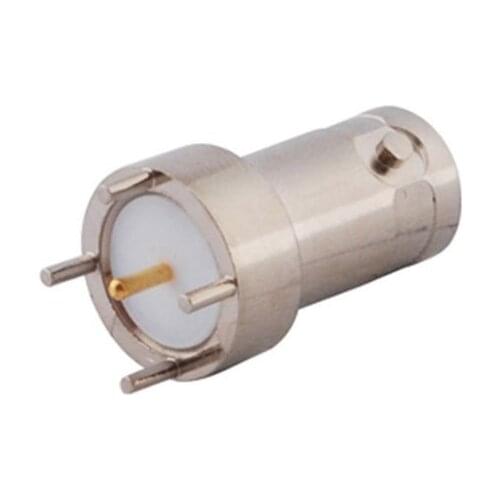 50 Ohm BNC female vertical PCB thru hole straight connector coaxial adapter RF connector BNC Female Connector