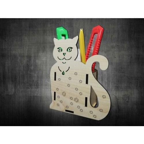 Sakura Cat Children Penholder paintable decorative objects декоративные предметы под роспись