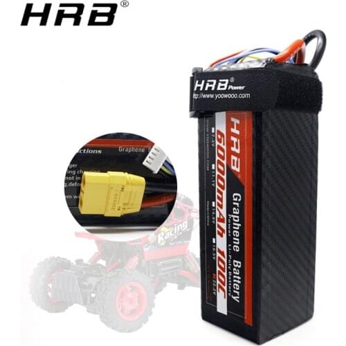 HRB 22.2V Graphene Lipo Battery 6000mah 6S 100C XT90 EC5 T Deans XT60 XT150 RC Racing FPV Airplanes Boats Buggy Car Truck Parts