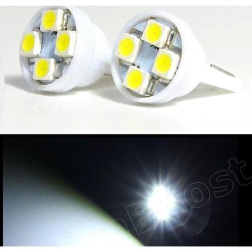 Reading Bulbs 10pcs car width lamp T10 4 SMD W5W 4LED Turn Signal Lamps White 1210 3528 DC12v Auto License Plate Bulbs