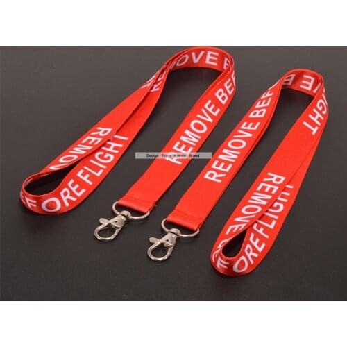 Custom logo red sublimation polyester Key Lanyard for Customized Printing ID Badge Holders Size 110*20mm