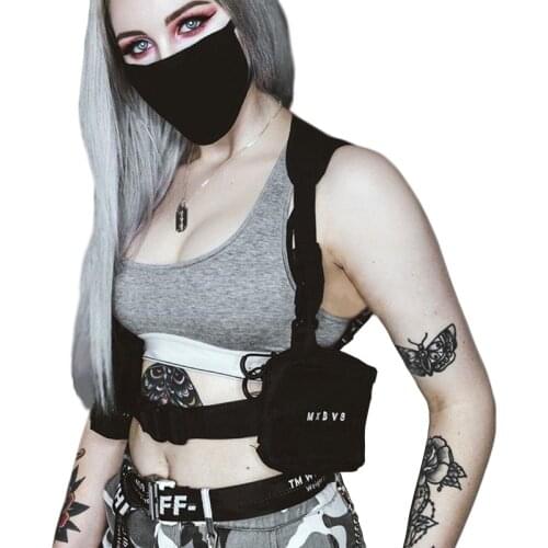 Punk Chest Bag For Women Hip-Hop Tactical Streetwear Style Waist Pack Men Outdoor Shoulder Holsters Sling Sidebags G174