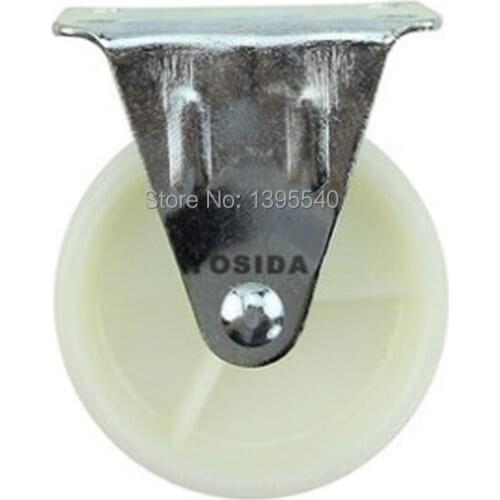 New 3''Durable Nylon Rubber Fixed Castor Wheels Furniture Plate Caster Home Office Computer Chair Castor Display Shelf Wheels