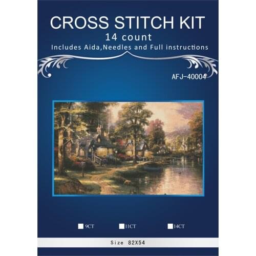 Oneroom Winter Pretty Park Embroidery Crafts Needlework 14CT Unprinted Arts Cross Stitch Kits DMC DIY Quality