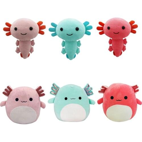 Cartoon Axolotl Plush Toy Kawaii Soft Stuffed Animals plushie Toys Finger Doll 20CM Baby Sleeping Pillow Ragdoll Kids Girls Gift