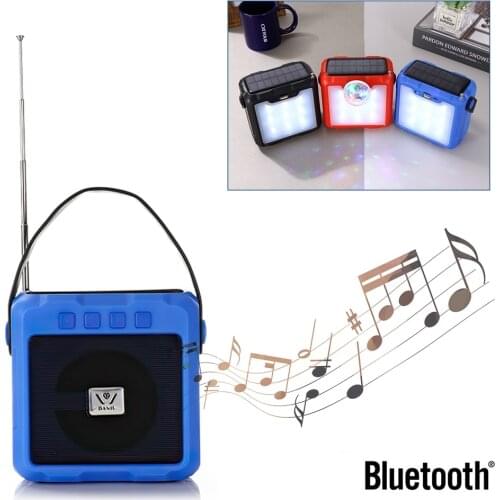 T4 Portable Wireless Speaker Outdoor Subwoofer Bluetooth Speaker With LED Light Solar Energy Loudspeaker Support TF Card