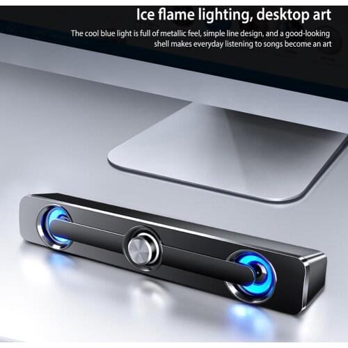 Portable USB Wired Computer Speaker Bar Laptop PC Speakers Subwoofer USB Soundbar Sound Bar Stick Music Player For Tablet