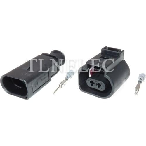 1J0973802 1J0973702 1.5mm 2 Pin Male Female Auto Sensor Plug Ignition Coil Connector for Audi VW EOS Golf
