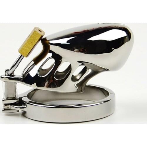 SODANDY Small Male Chastity Device Top Quality Chastity Belt Lock Penis Ring Stainless Steel Cock Cage Bondage Gear Cock Lock