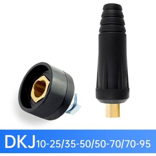 1 Set Welding Machine DKJ 10-25 35-50 50-70 Plug Socket Quick Cable Connector Pure Copper Europe Welding Machine Cable Connector