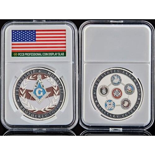 USA Military Veteran Freemason Brotherhood Friendship Morality Collectible Token Coin Value