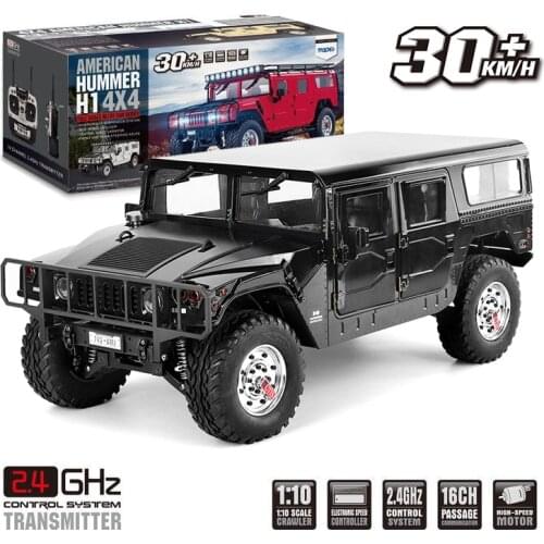 JTY Toys 30km/h Military Hummer Off-Road Vehicle 4x4 Alloy Drive Crawler Buggy Radio Remote Control Truck For Children Adults