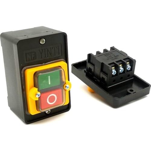 1Pcs KAO-5M/5H,Waterproof Button Switch Control Box,3P,Three-Phase Power Control Starter,10A 220/380VAC,Electrical Equipment