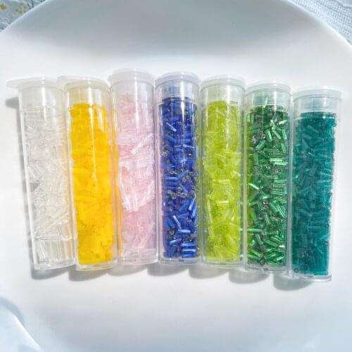 1 tube/batch of long tube beads used for embroidery clothing accessories decorative headdress hand do high quality
