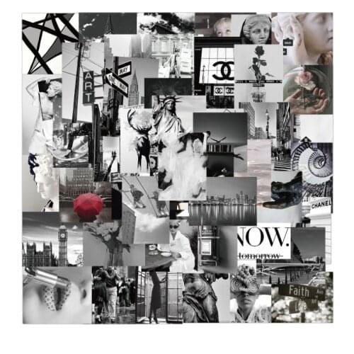 10/30/50Pcs/Set Black and white style urban decay Graffiti Waterproof Skateboard Travel Suitcase Phone Laptop Luggage