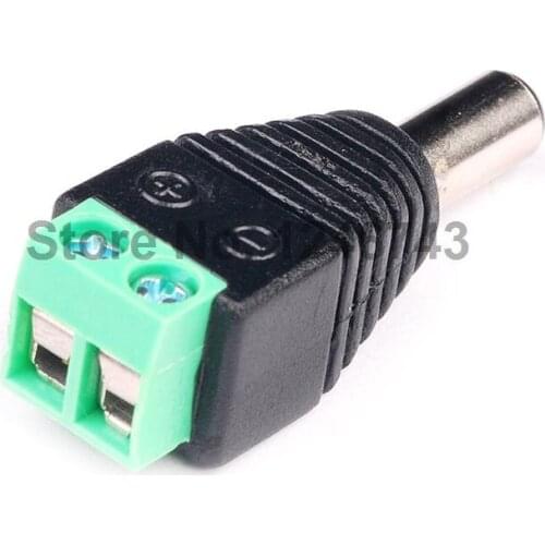 10PCS 12V 2.1 x 5.5mm DC Power Male Plug Jack Adapter Connector Plug for CCTV single color LED Light
