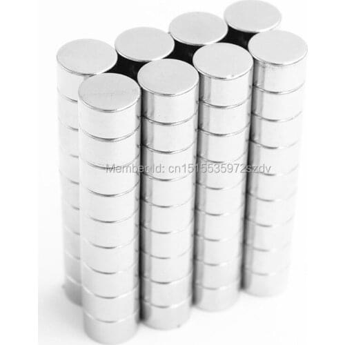 200pcs Strong Round Dia 10mm x 6mm N35 Rare Earth Neodymium Magnet Art Craft Fridge 10x6mm