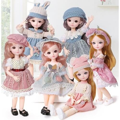 31cm Princess Doll 1/6 BJD Dolls Ball Joint Dolls Beautiful Clothes Long Hair 3D Eyes Kids Toys Birthday Gift For Girls 6 Styles