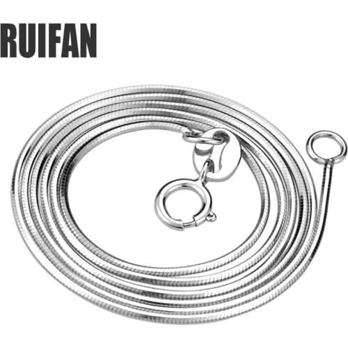 40/45cm Snake Neck Chain Slim White Gold Color 925 Sterling Silver Choker Necklaces for Women Fine Jewelry YNC123