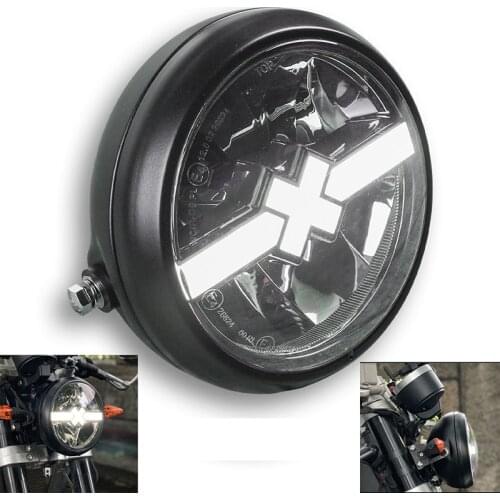 6 inch Universal Motorcycle Modification Headlamp X-type LED Headlight Superbright Headlamp