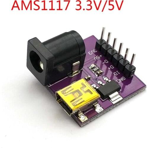AMS1117 3.3v AMS1117-3.3V Mini USB 5V/3.3V DC Perfect Power Supply Module