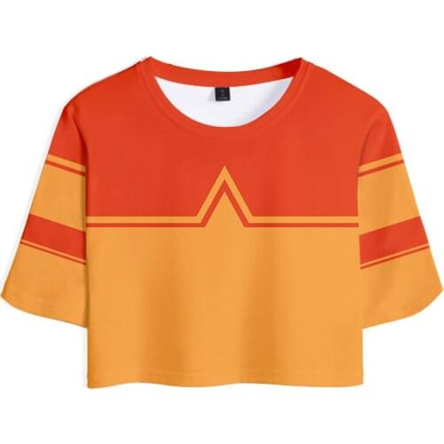 Anime Avatar: The Last Airbender Aang Princezuko Printing 3D T-shirt O-neck Pullovers Women Harajuku Streetwear Costumes Tops