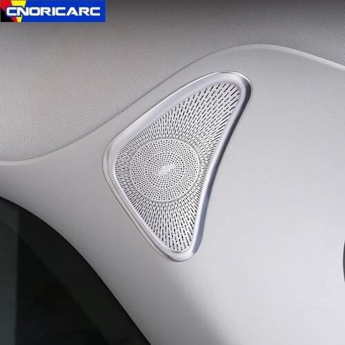 Car Styling Rear Trunk Audio Speakers Cover Trim Decoration For Mercedes Benz GLE W167 GLS 2020 Loudspeakers Accessories