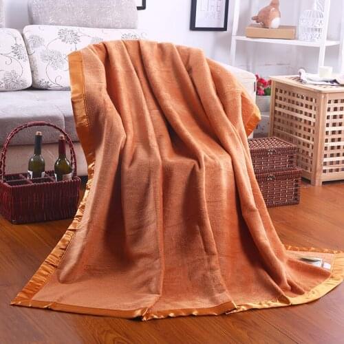 100% Mulberry velvet silk blanket warmful blankets throws bed cover soft healthy bed sheet 78"x90" fast shipment