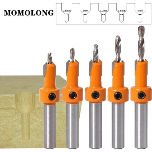 Free Shipping 1pcs 8mm Shank HSS Woodworking Countersink Router Bit Set Screw Extractor Remon Demolition Drill Bits Round Shank