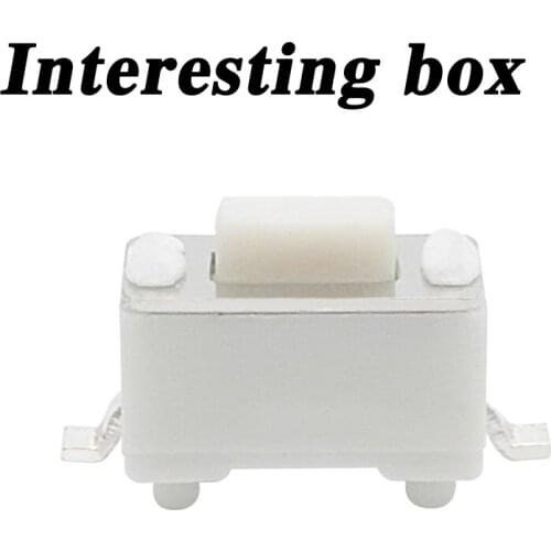 Free shipping TS-B014 touch switch 3*6*4.3 patch with positioning post 3x6x4.3 white reset button plus DIY handmade accessories
