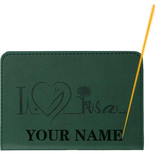 Middle East Passport Cover Engraved Name City Pattern Saudi Arabia Passport Book Israel Passport Case Shell Customized Gift