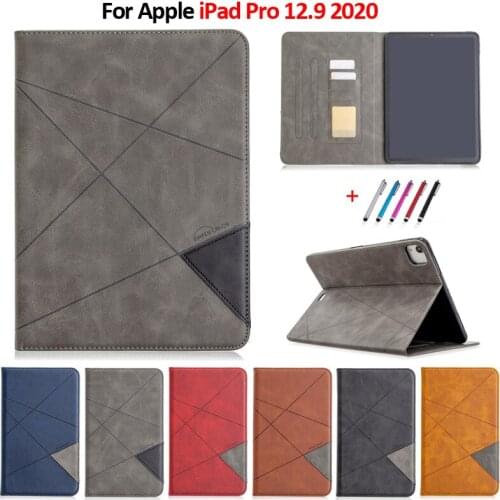 Case For iPad Pro 12.9 2020 Luxury Flip Leather Wallet Stand Tablet Coque For iPad Pro 12 9 2020 Case Cover 12.9 4th Generation