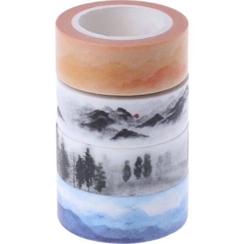 Mountain Design 15mmx7M DIY Paper Sticky Adhesive Sticker Decorative Washi Tape