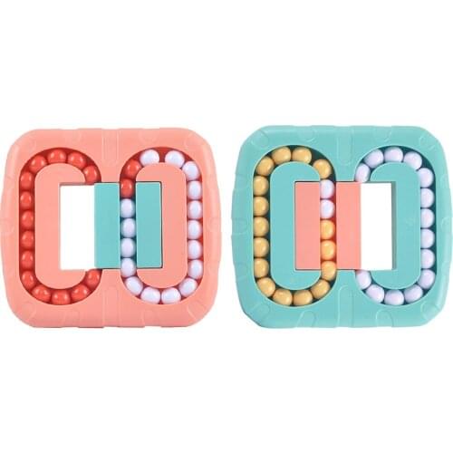 Children Rotating Soybean Fingertip Cube Kids Educational Stress Relief Fidget Toy Intelligence Puzzle Cube Toys for Kids Gift