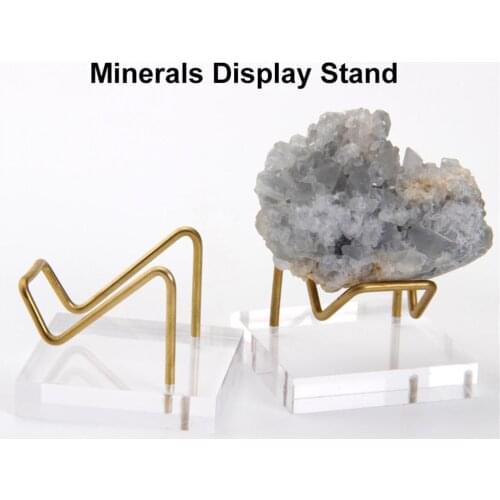 Mineral Fossils Display Stand Holder Acrylic Base For Softball Golf Tennis Ball Baseball Sphere Balls Stone Display Stand Golden