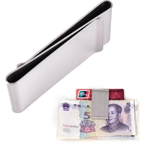 Two-Sided Stainless Steel Slim Pocket Money Clip Cash Clip