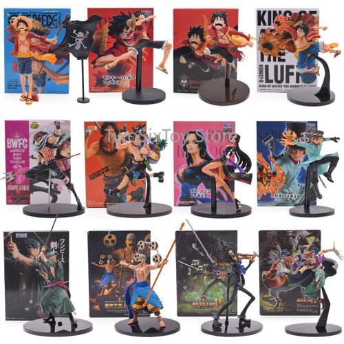 17-24CM One Piece Action Figure Anime Monkey D. Luffy Zoro Sabo Hancock Ace Top Battle 4 Model King PVC Collection Dolls Toys