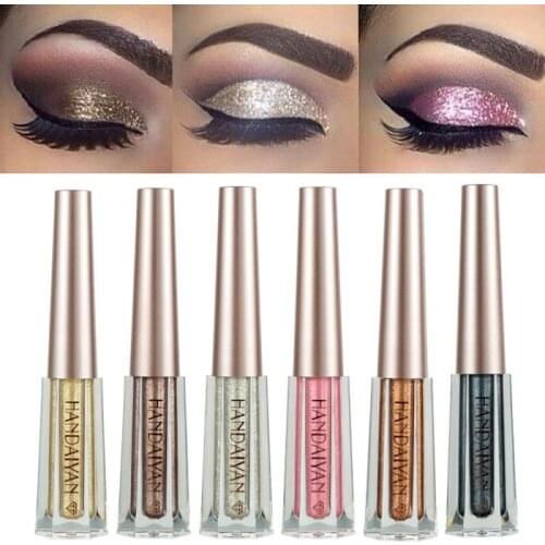 HANDAIYAN 12 Colors Metallic Diamond Eyeshadow Pearly Waterproof Lasting Liquid Eyeshadow Glitter Shimm Eye Shadow Makeup TSLM1