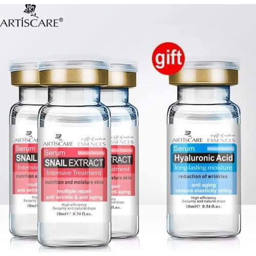 Buy 3 Get 1 Gift ARTISCARE Snail Serum Anti Wrinkle Anti-Aging Skin Care Whitening and Moisturizing Acne Treatment Repair Cream