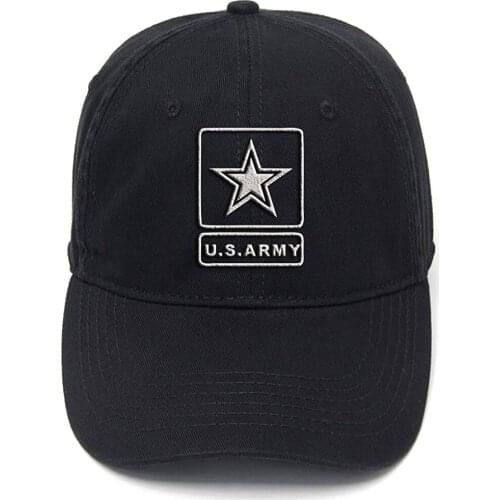 Lyprerazy U.S. Army with Star Washed Cotton Adjustable Men Women Unisex Hip Hop Cool Flock Printing Baseball Cap