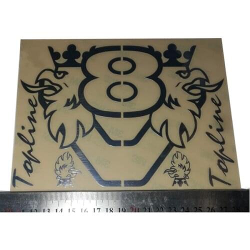 Metal V8 Logo Paster Sticker for 1/14 Tamiya RC Truck Car SCANIA R730 R470 R620 56323 Diy Parts