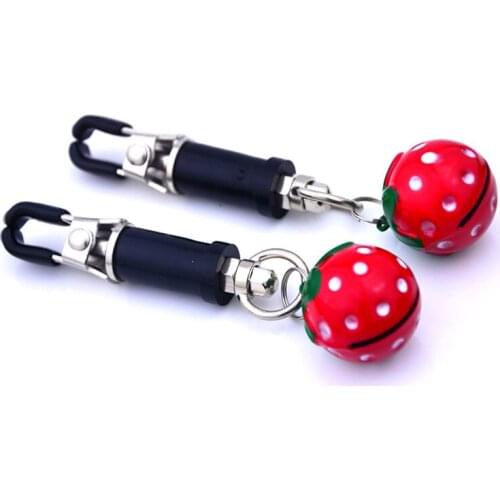 Metal Sexy Nipple Clamps Crab Clip Milk Clip Alligator Clip Strawberry Bell