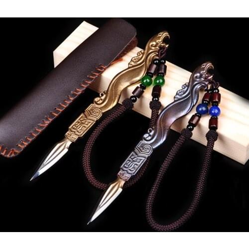 Handmade Metal Tea Knife Accessories Prying Chinese Ancient Horse Oolong Green Tea Knife Gift Te Verde Chino Teaware DG50TNC