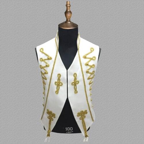 Men vest palace clothing personality slim male sleeveless vests men punk rock costumes hombre chalecos singer dance stage star