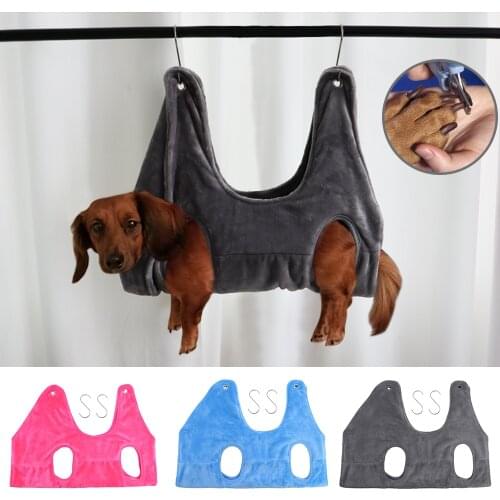 Soft Dog Cat Hammock Helper Harness Small Medium Dogs Cats Restraint Bag Convenient Pet Grooming Tool for Bathing Nail Trimming