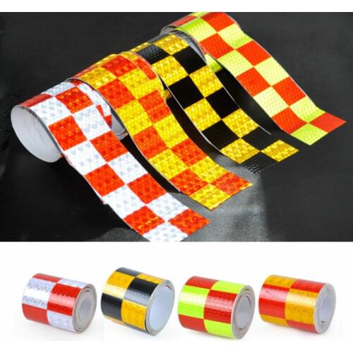 2"X118" Chequer Night Reflective Safety Warning Conspicuity Tape Strip Sticker