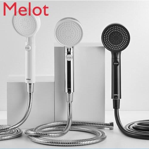 European-Style Simple Supercharged Shower Head Nozzle Household High-Pressure Bath Shower Shower Head Hose Set Cathroom