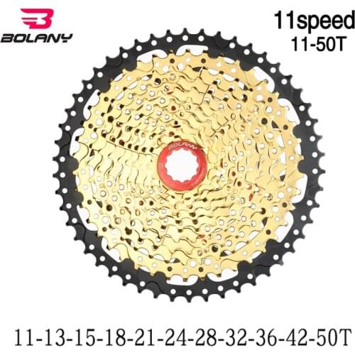 BOLANY New Mountain Bike Flywheel 9/10/11 Speed Card Gold Flywheel Sprocket 46T 50T 9 10 11 Speed Cassette Fixie Bike Parts