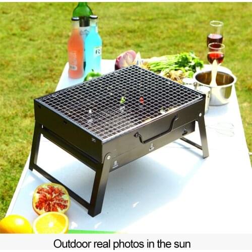 Portable BBQ Grill Non-stick Surface Folding Barbecue Grill Outdoor Camping Picnic Tool Barbecue Stove kitchen Accessories